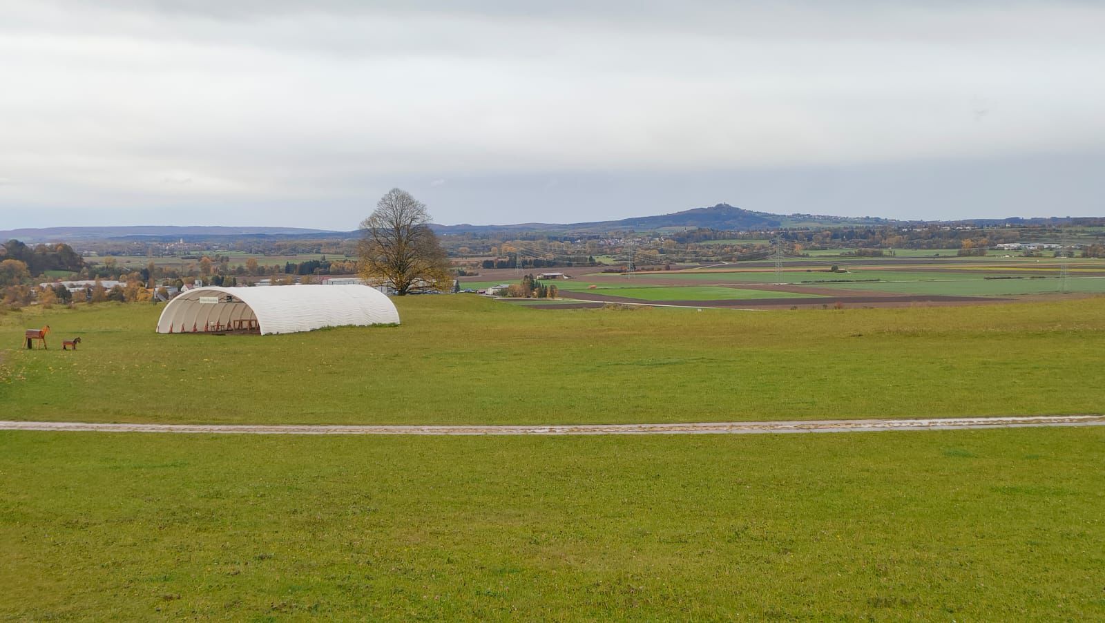 Landscape photo of the archaeological site at heuneburg, southern Germany