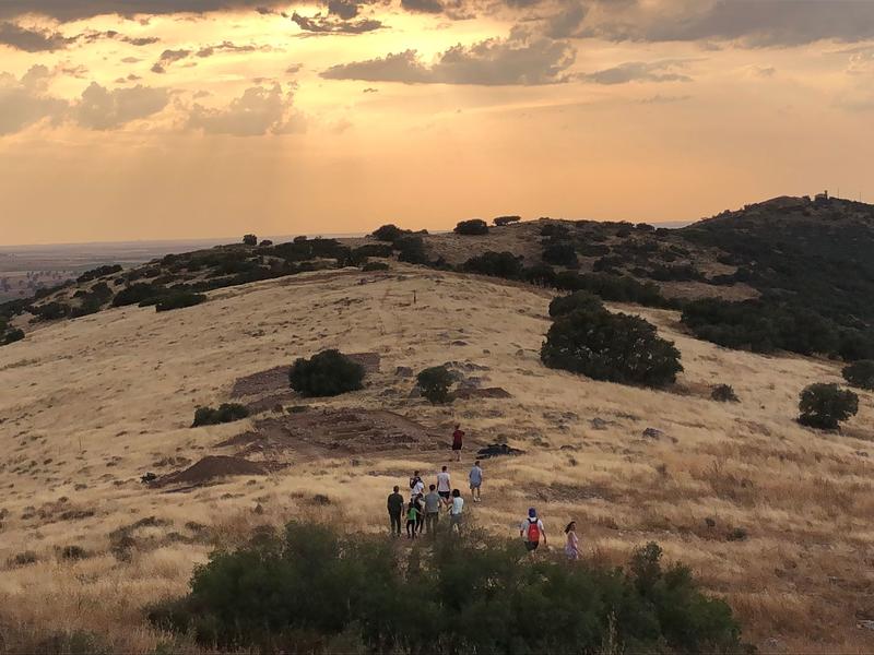 Landscape shot of the archaeological site at Cerro del Gollino
